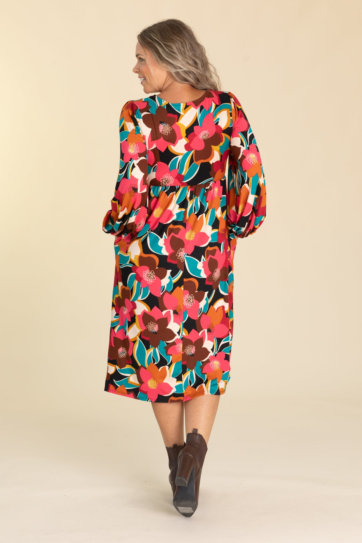 Multicolor Fit And Flare Midi Dresses