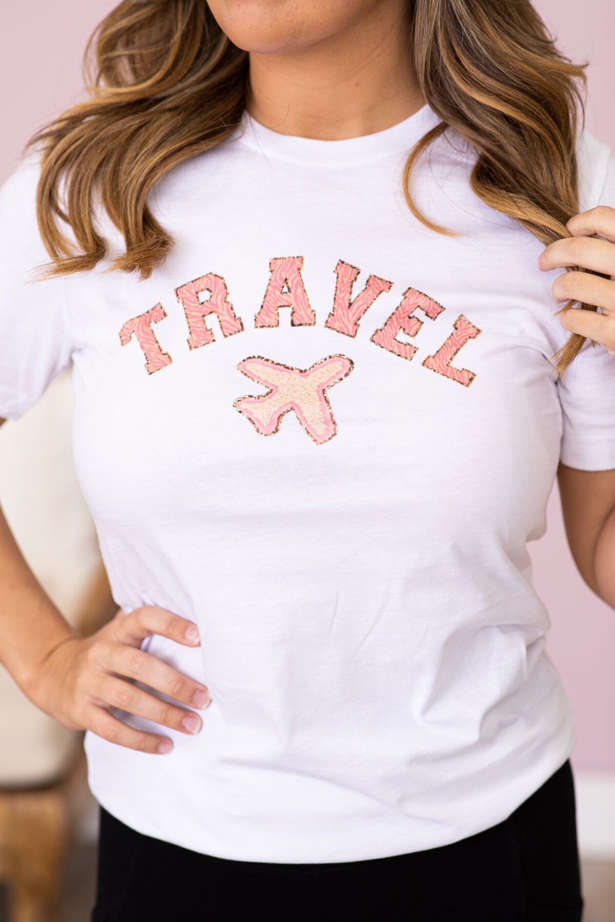 Off White Travel Patch Graphic Tee - Filly Flair