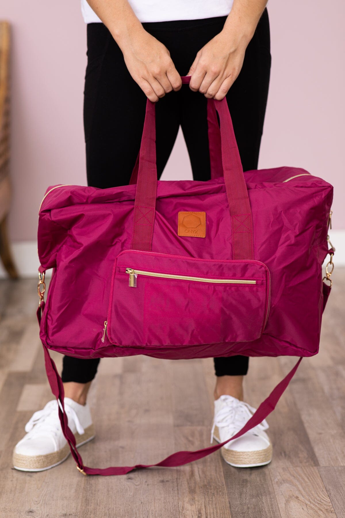 Raspberry Foldable Duffle Bag - Filly Flair