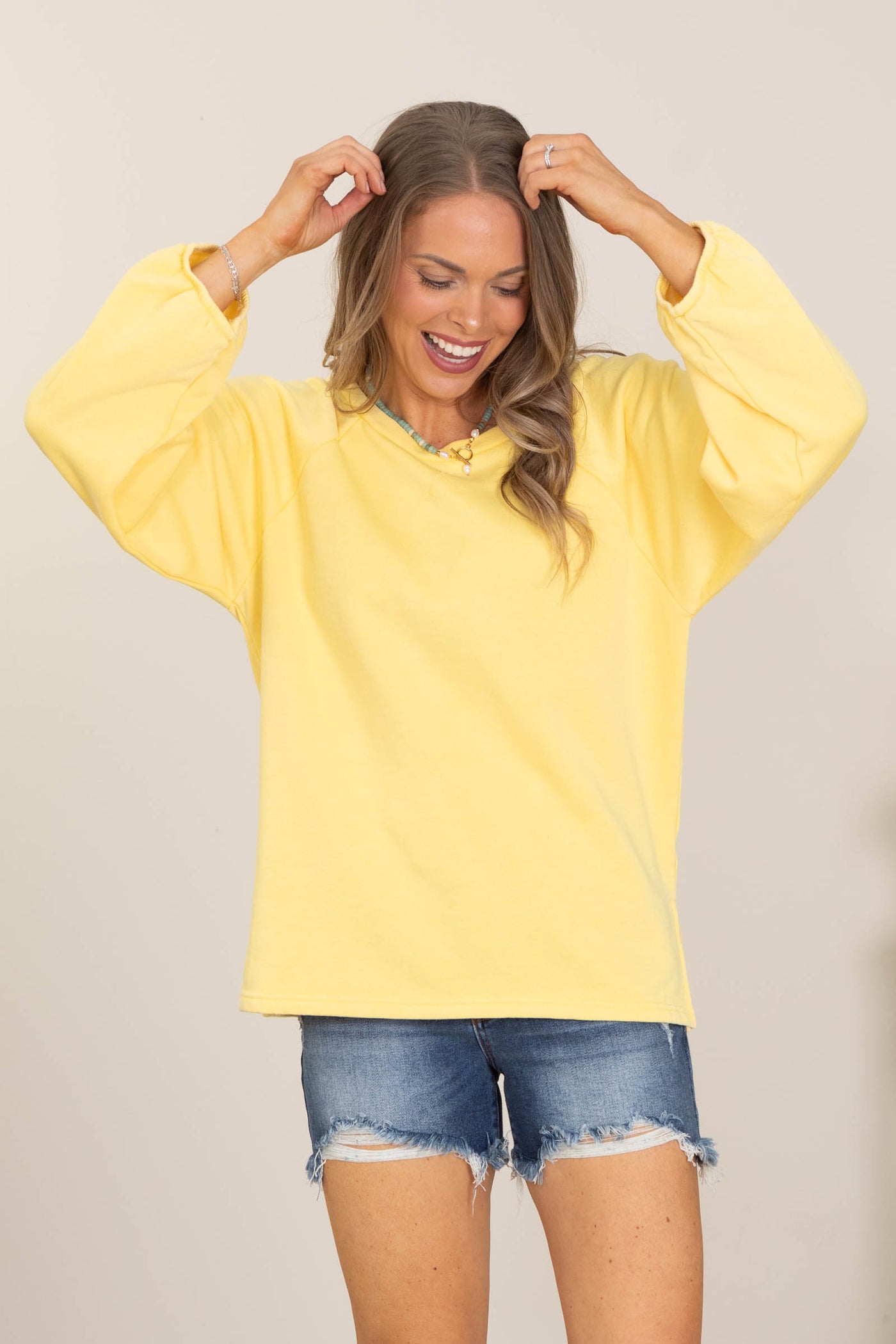 Cozy Campfire Balloon Sleeve Sweatshirt