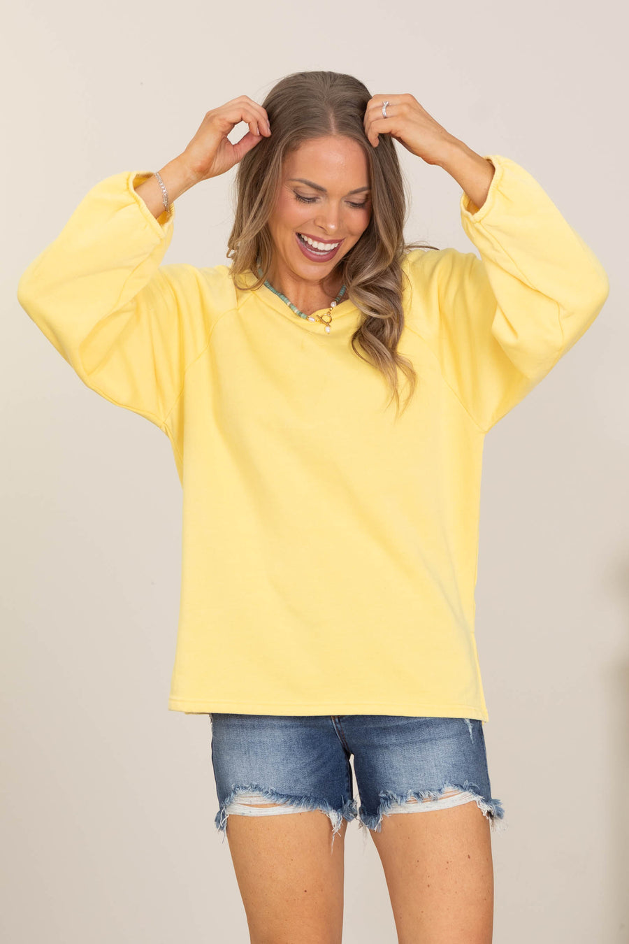 Cozy Campfire Balloon Sleeve Sweatshirt