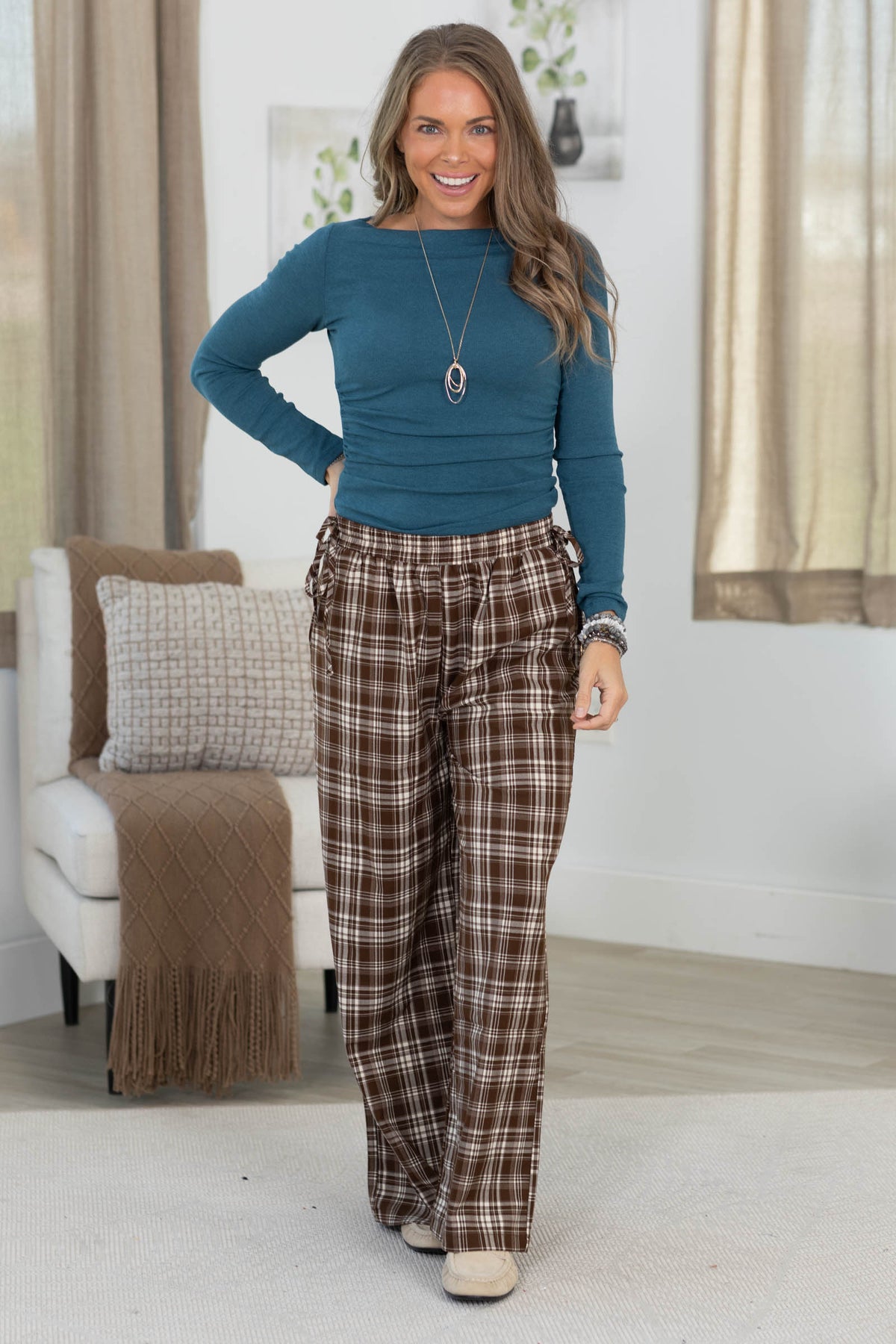Ultra Soft Ribbed Boatneck Long Sleeve Top