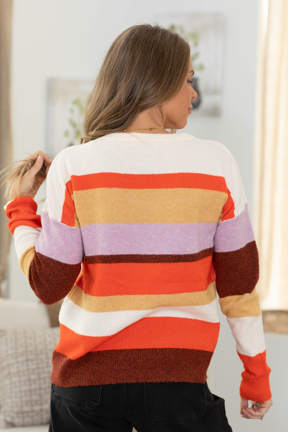 Staccato Stripe Colorblock Super Soft Sweater