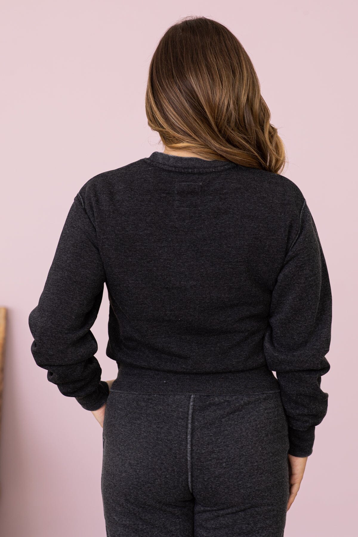 Charcoal Burnout Sweatshirt - Filly Flair