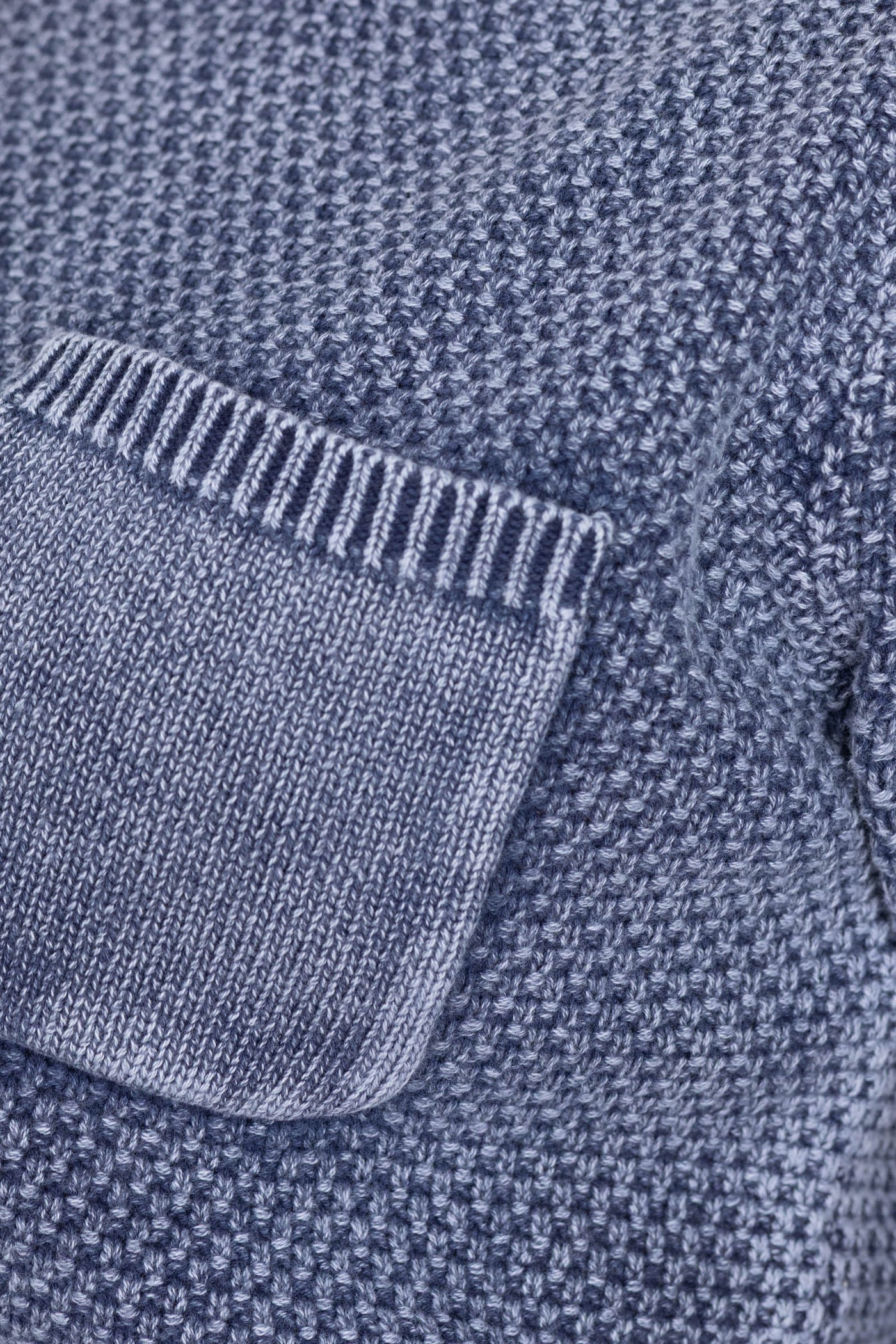 Denim Mineral Washed Short Sleeve Knit Sweater