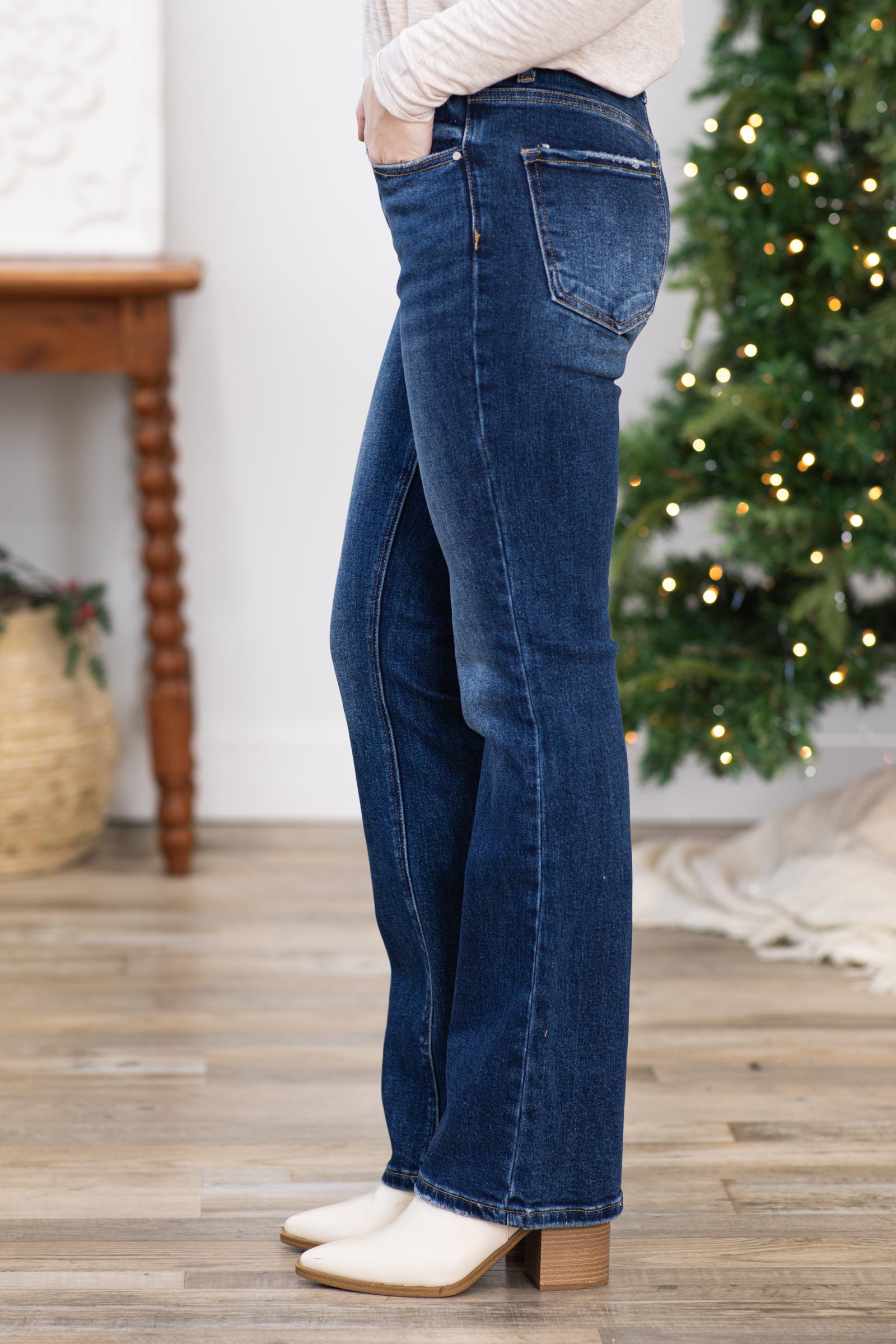 Risen Mid Rise Relaxed Bootcut Jeans