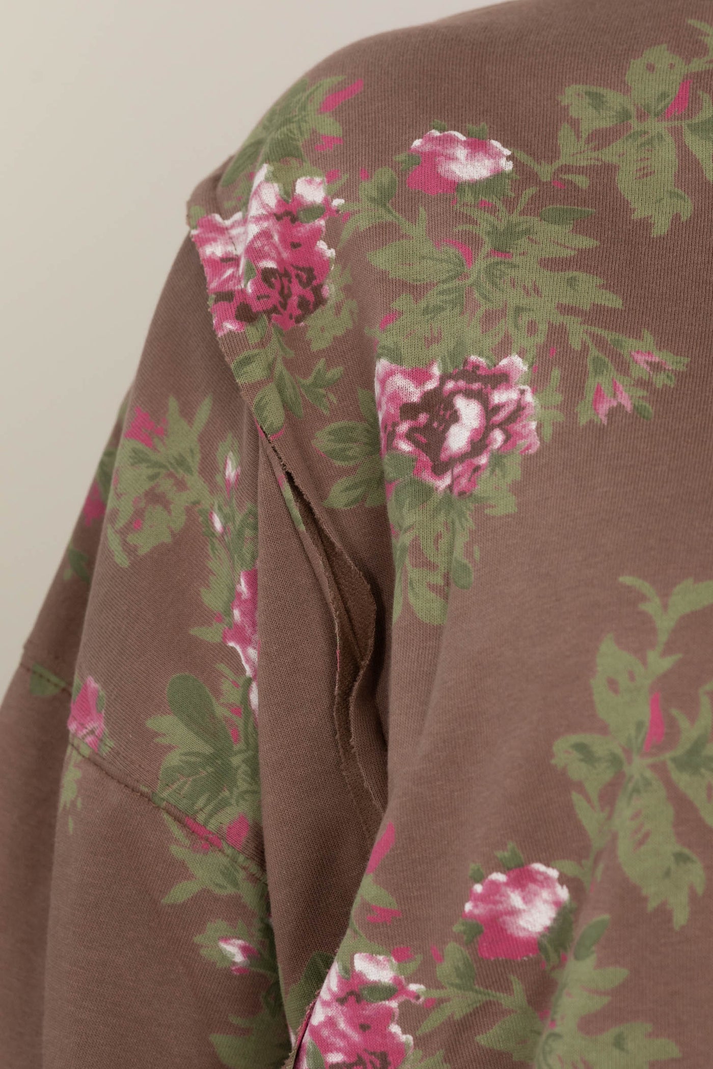 Mocha Rose Printed Sweatshirt