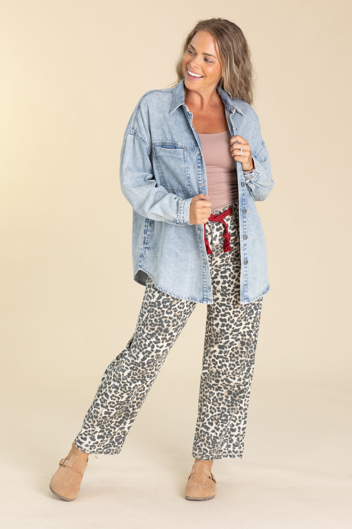 Risen Acid Wash Oversized Shacket