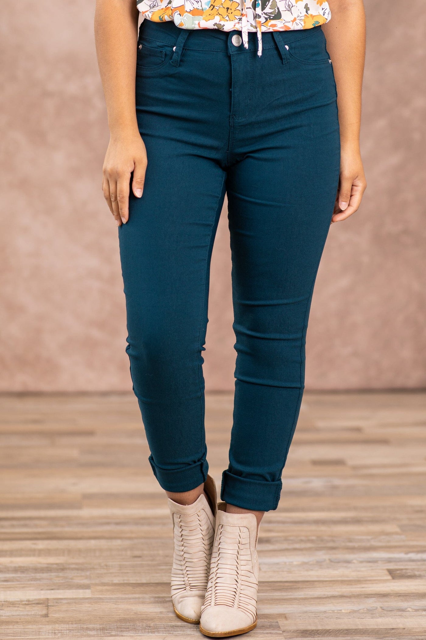 YMI Dark Teal Hyperstretch Pants - Filly Flair