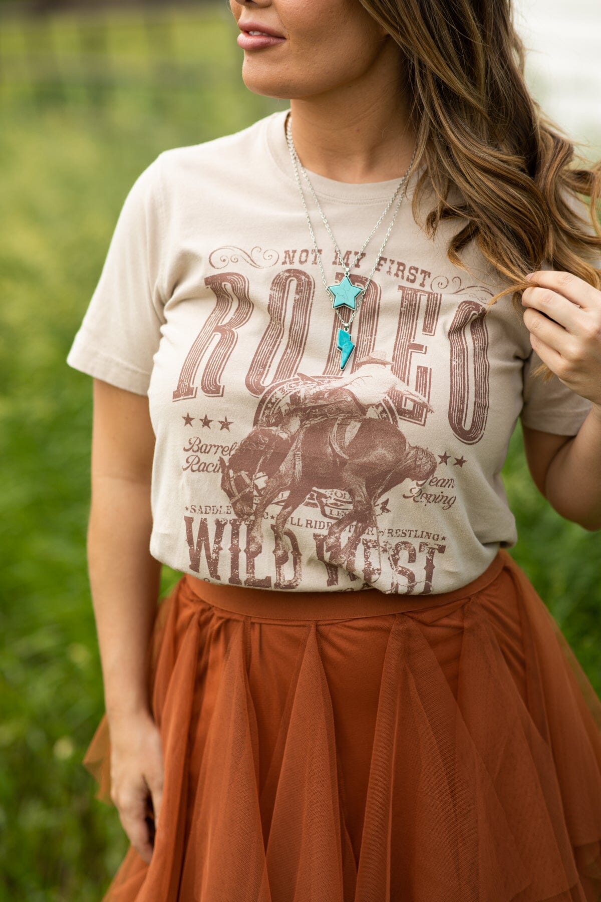 Tan Not My First Rodeo Graphic Tee - Filly Flair
