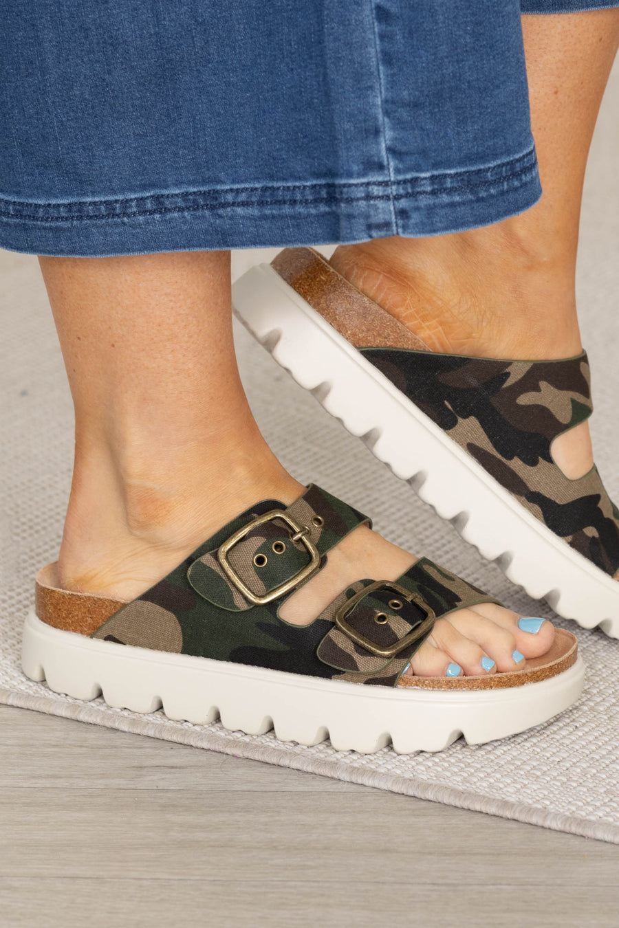 Corkys Camo Platform Sandal