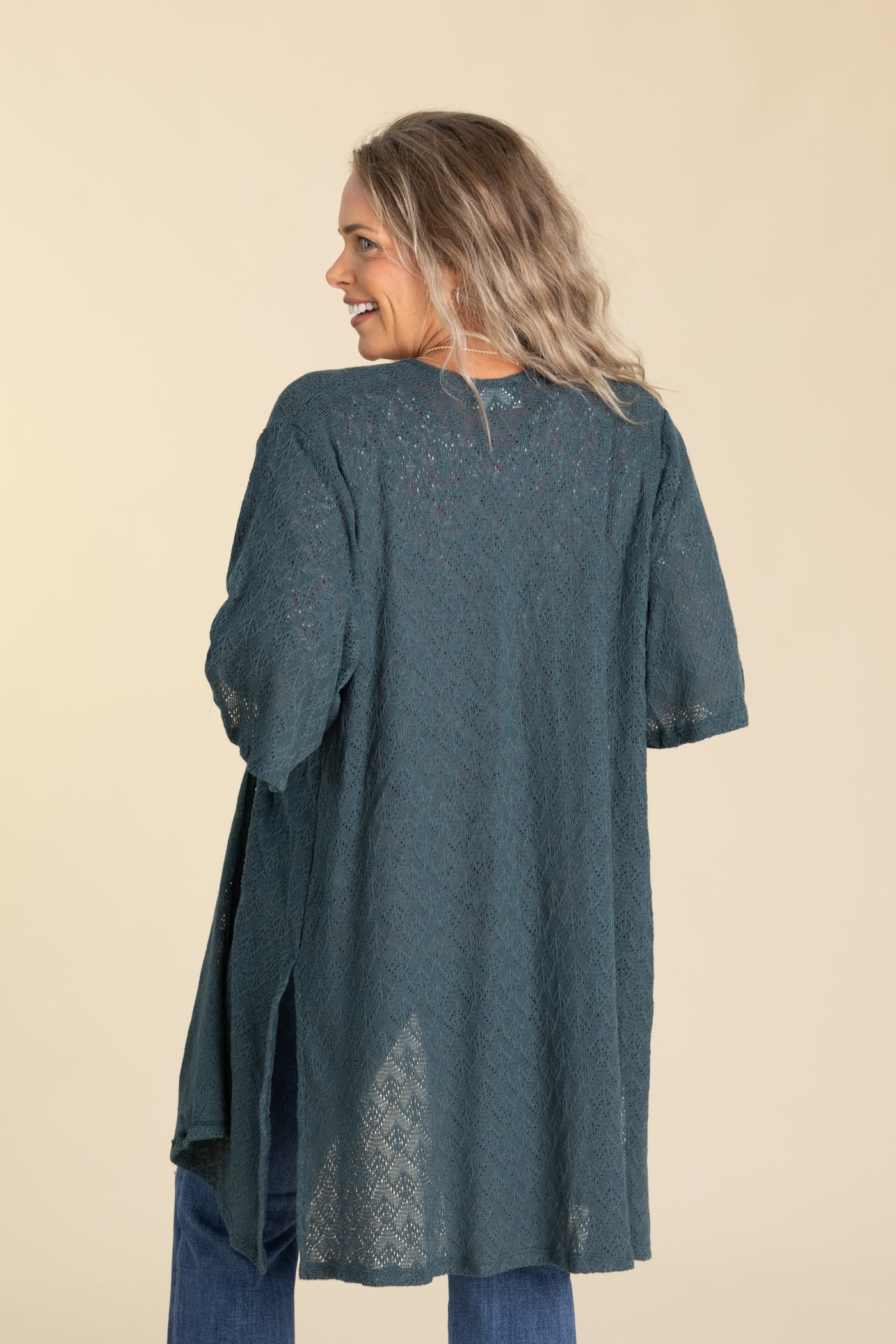 Lightweight Duster Cardigans With 3/4 Sleeves
