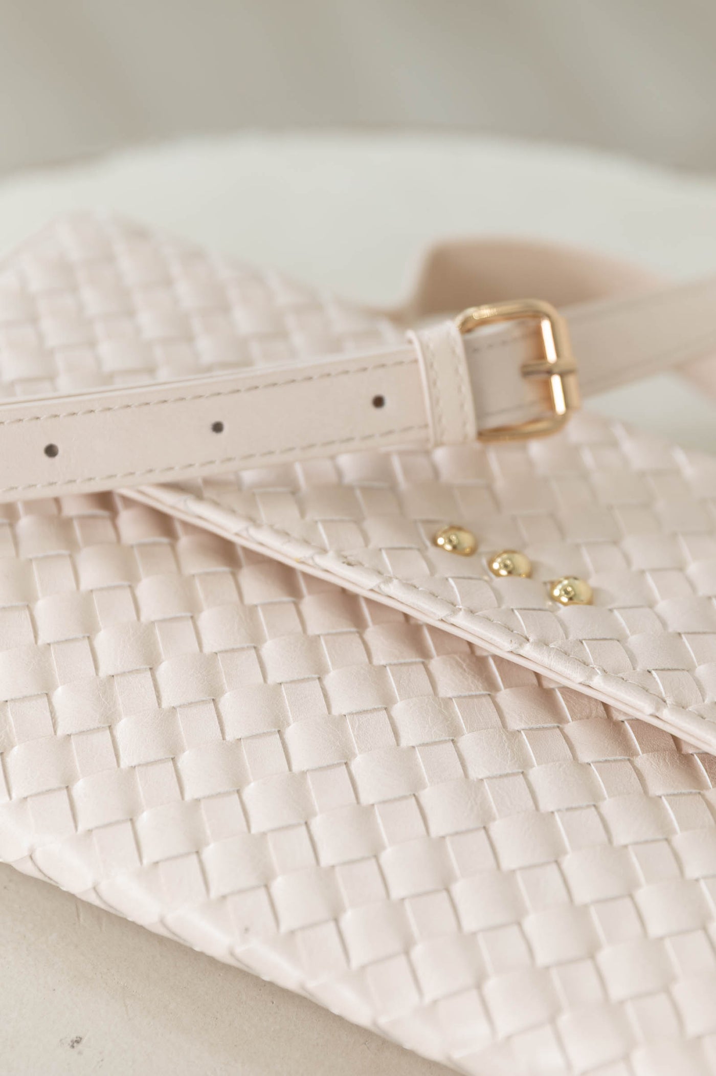 Urban Foldover Woven Clutch Crossbody
