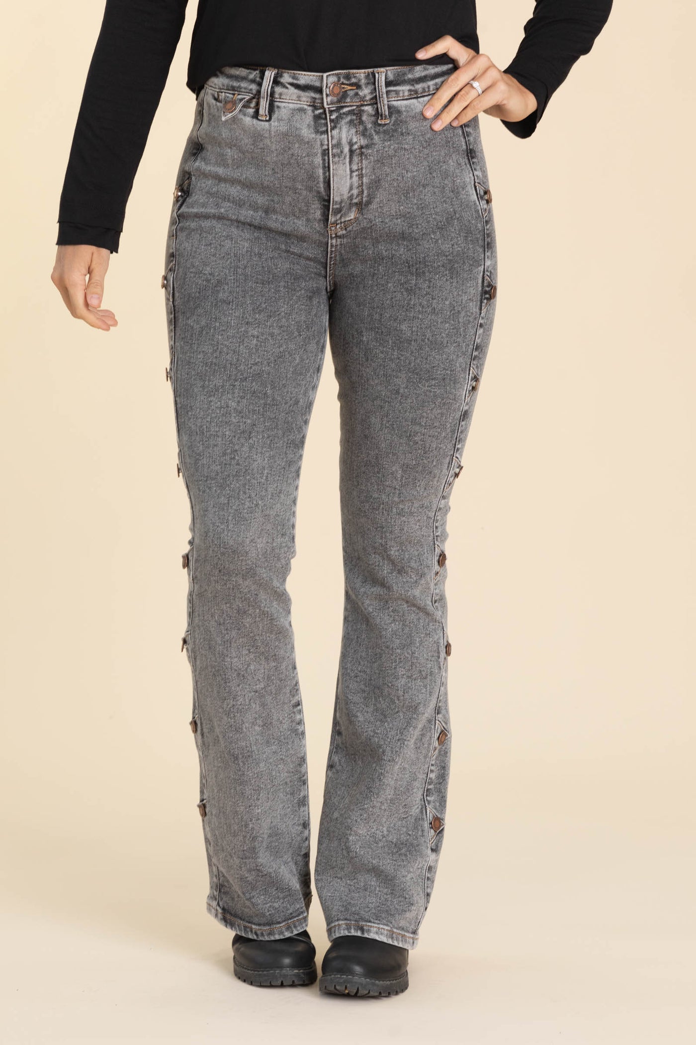 Judy Blue Grey Bootcut Western Side Seam Jean