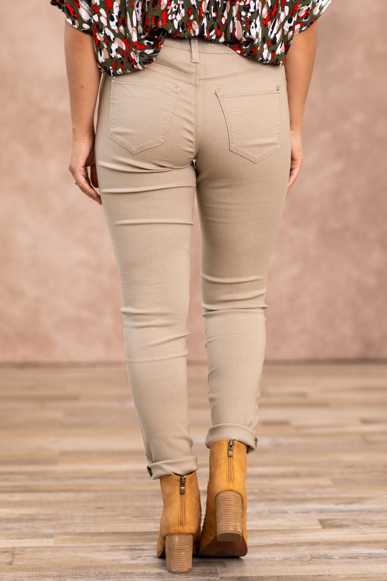 YMI Oatmeal Hyperstretch Pants - Filly Flair
