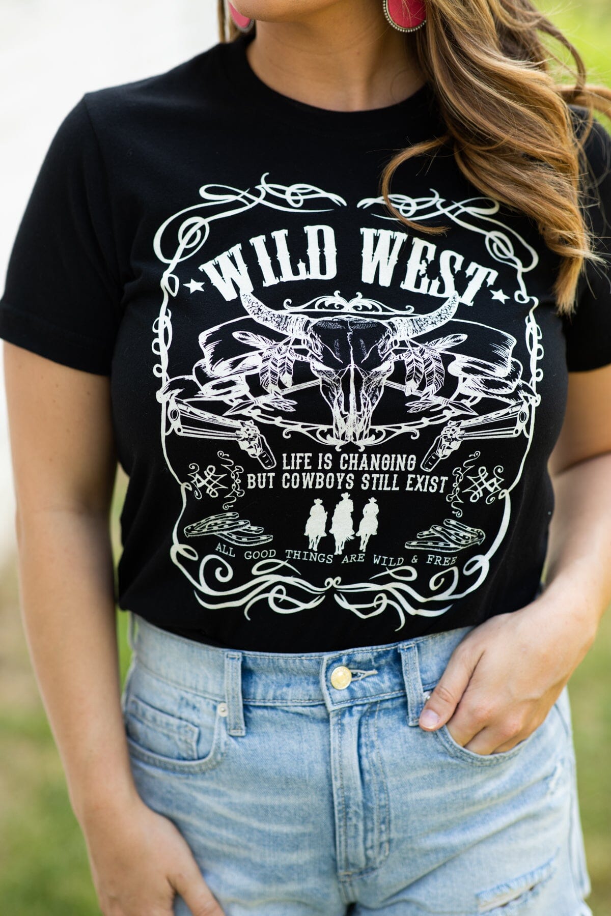 Black Wild West Graphic Tee - Filly Flair