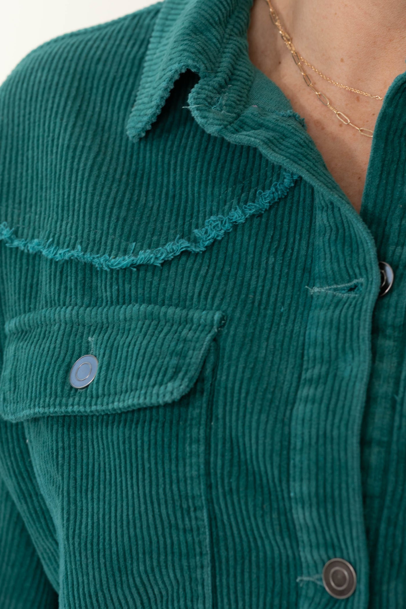 Corduroy Front Pockets Shackets