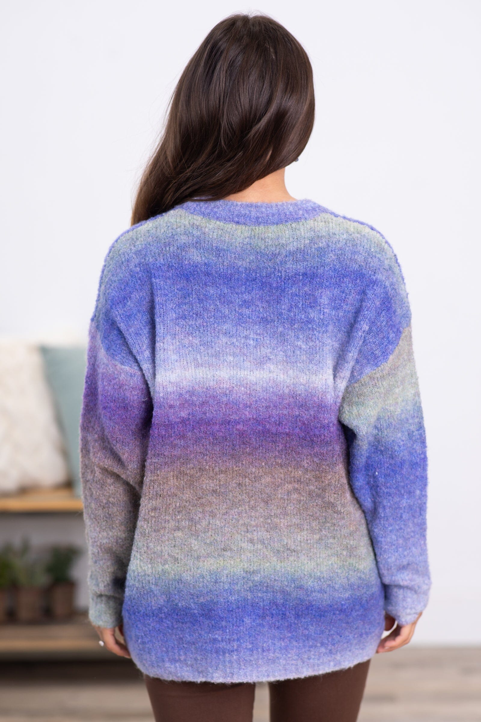 Violet Multicolor Ombre Sweater - Filly Flair