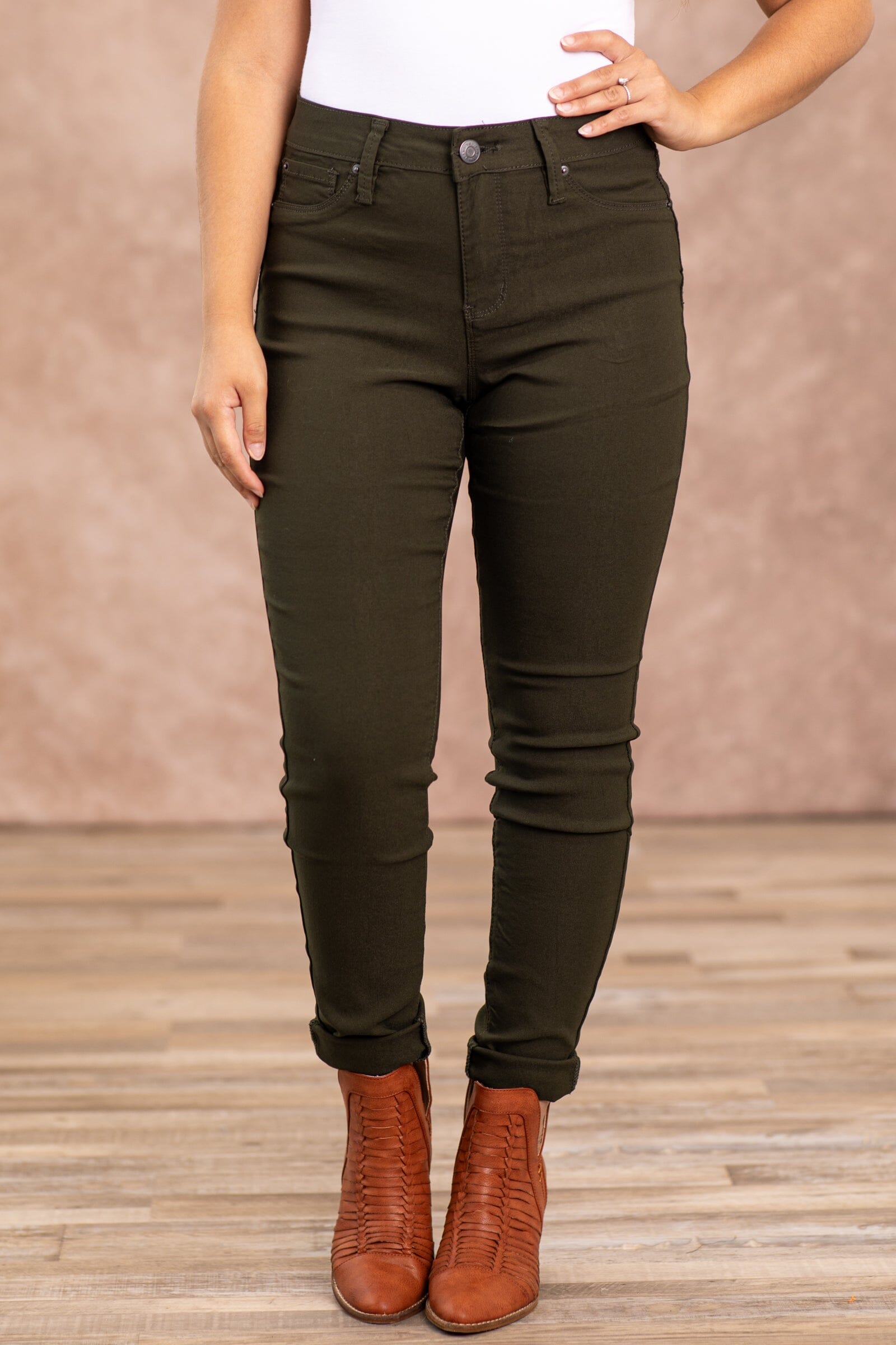 YMI Olive Hyperstretch Pants - Filly Flair