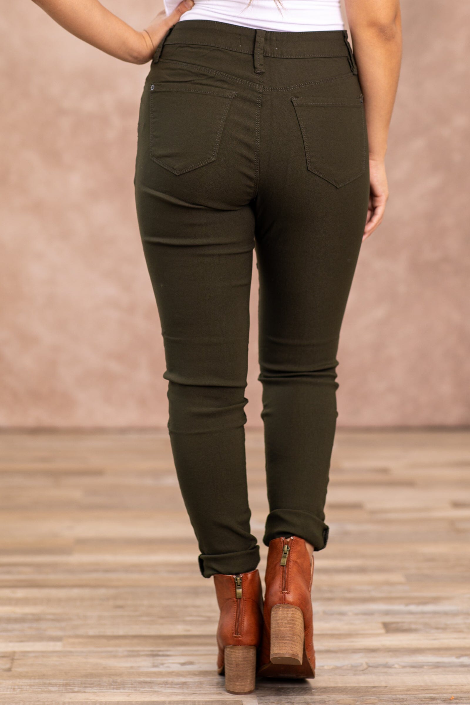 YMI Olive Hyperstretch Pants - Filly Flair