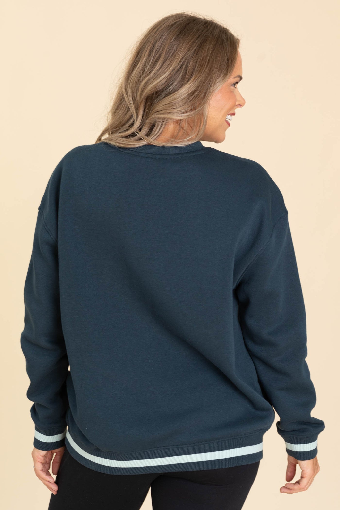 Teal Vintage Supernova Crewneck Pullover