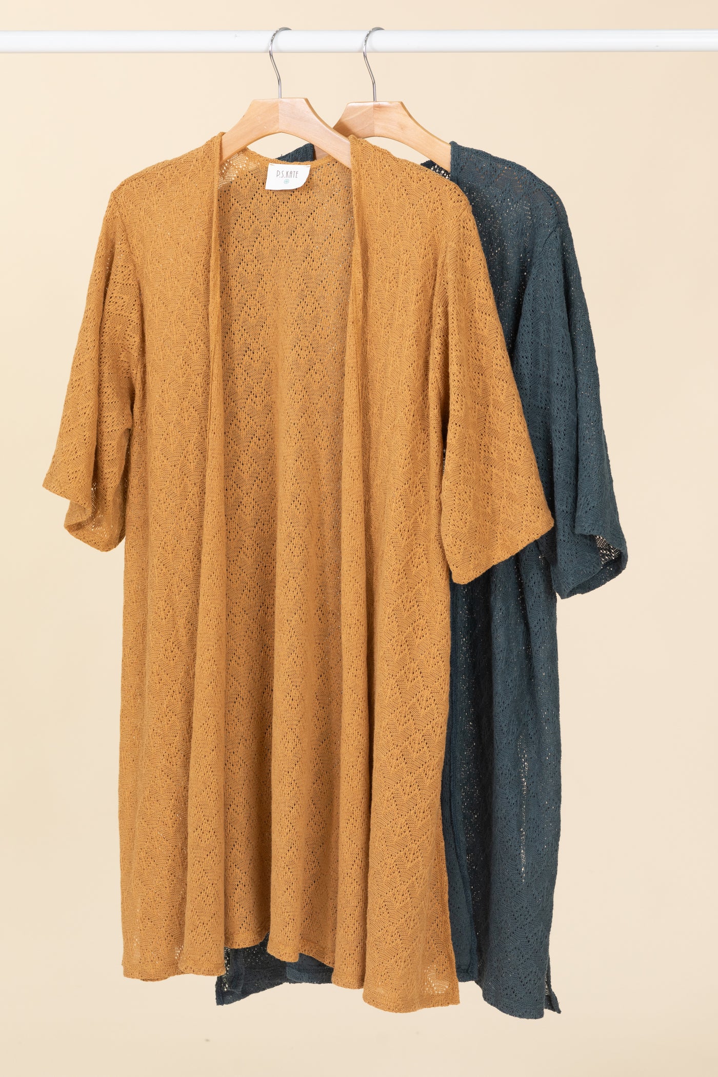 Lightweight Duster Cardigans With 3/4 Sleeves