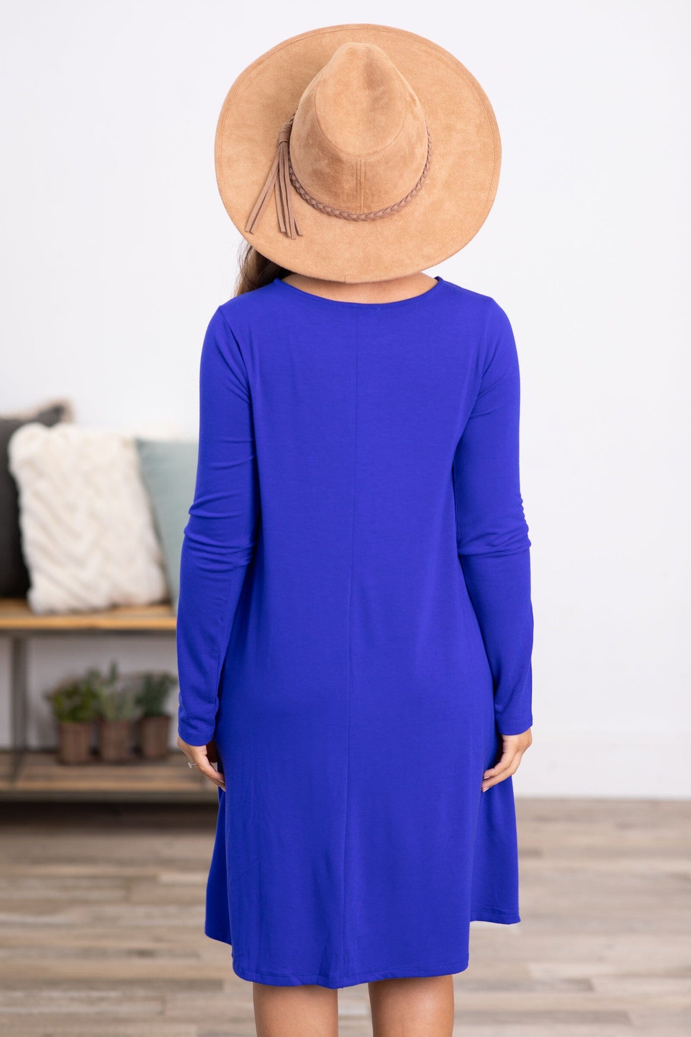 Cobalt Long Sleeve Knit Dress - S Cobalt Long Sleeve Knit Dress - S