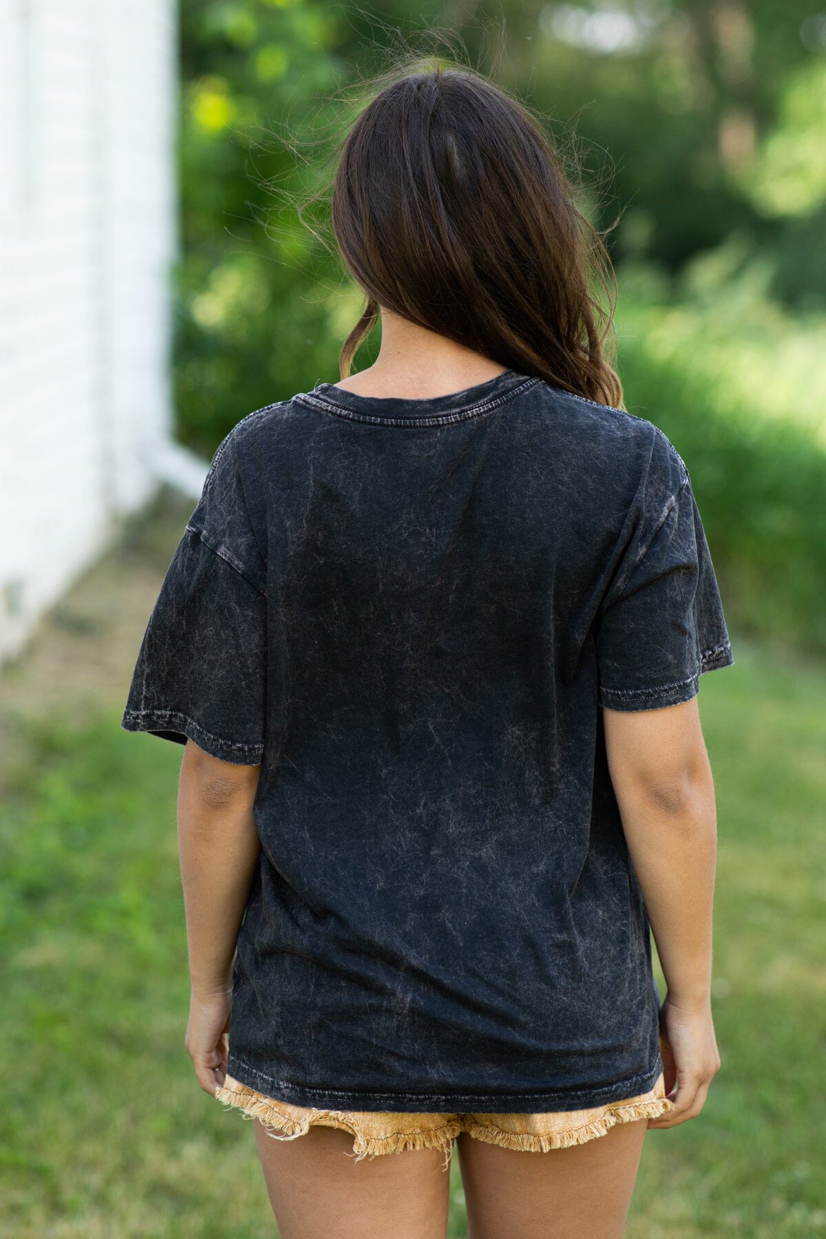 Black Washed Yosemite Park Graphic Tee - Filly Flair