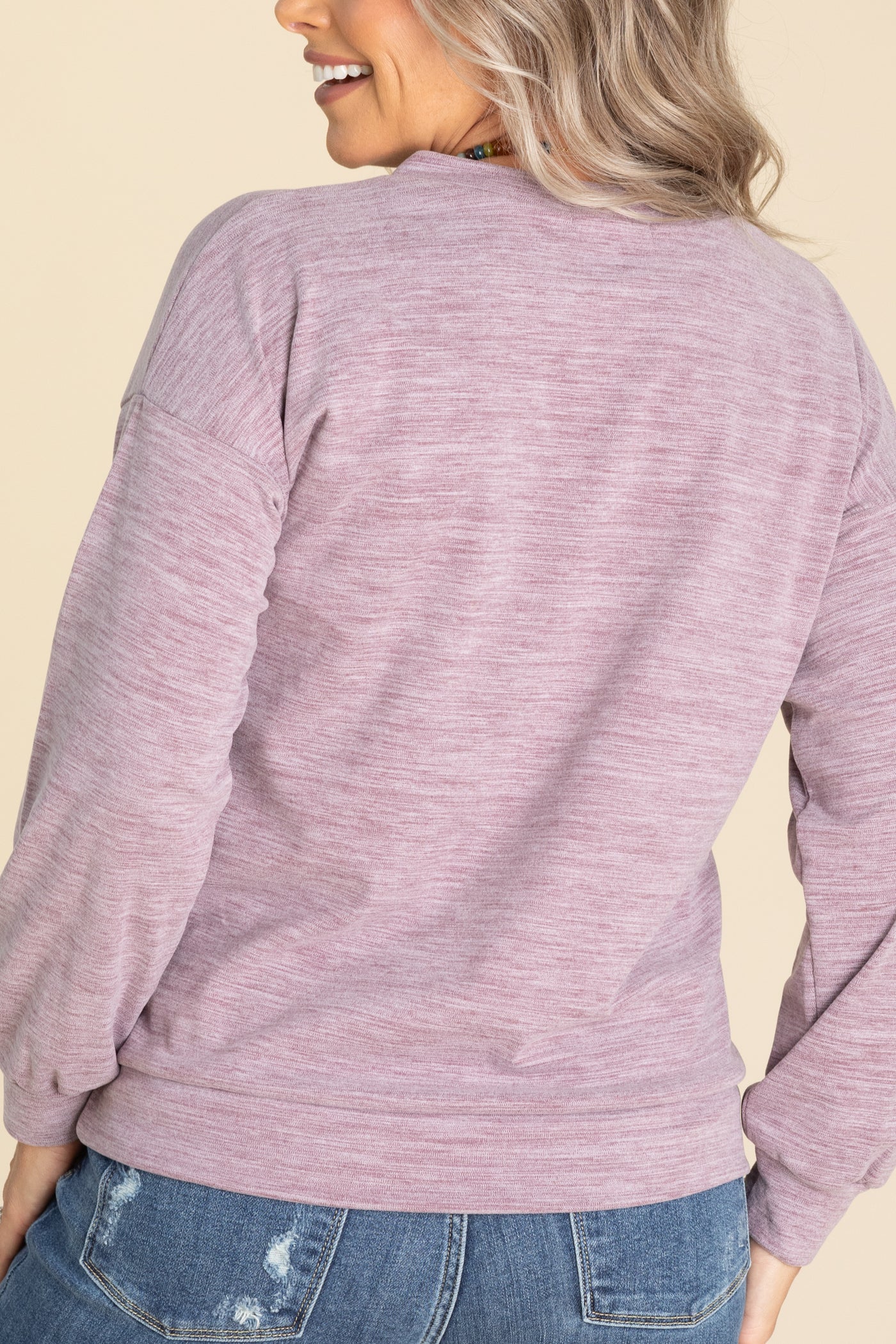 Space Dyed Micro Brushed Knit Tops