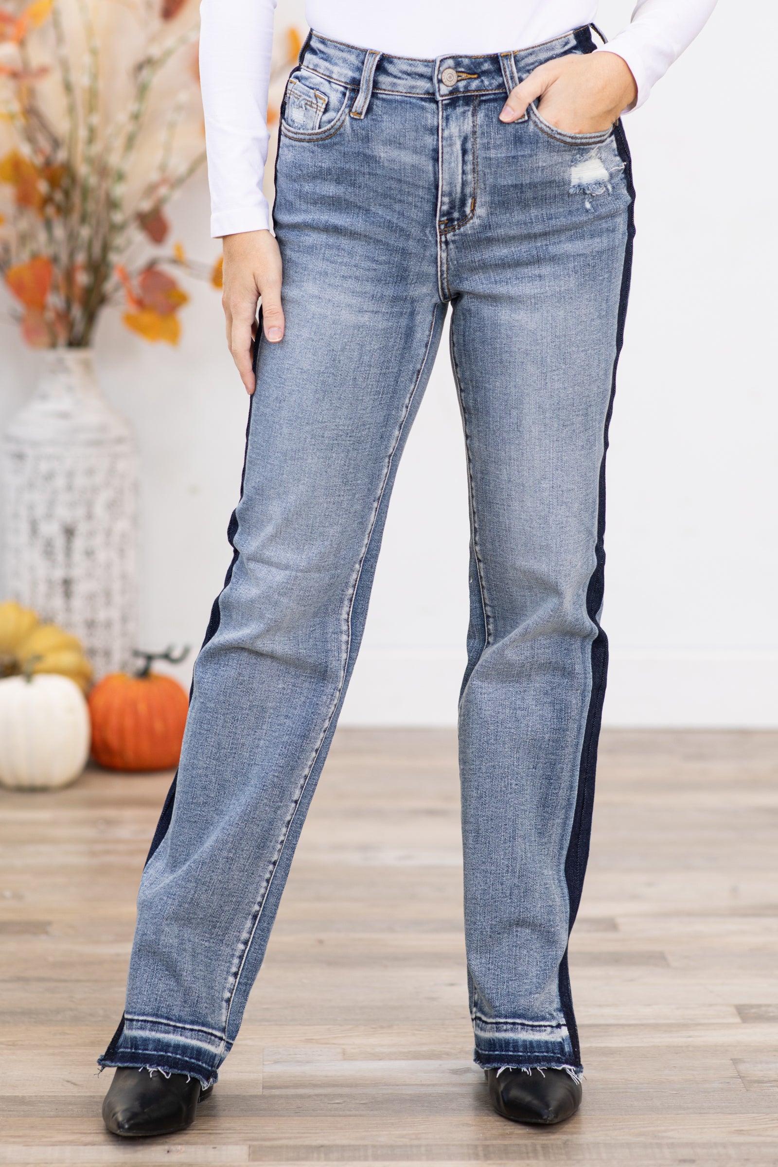 Judy Blue Contrast Side Seam Jeans