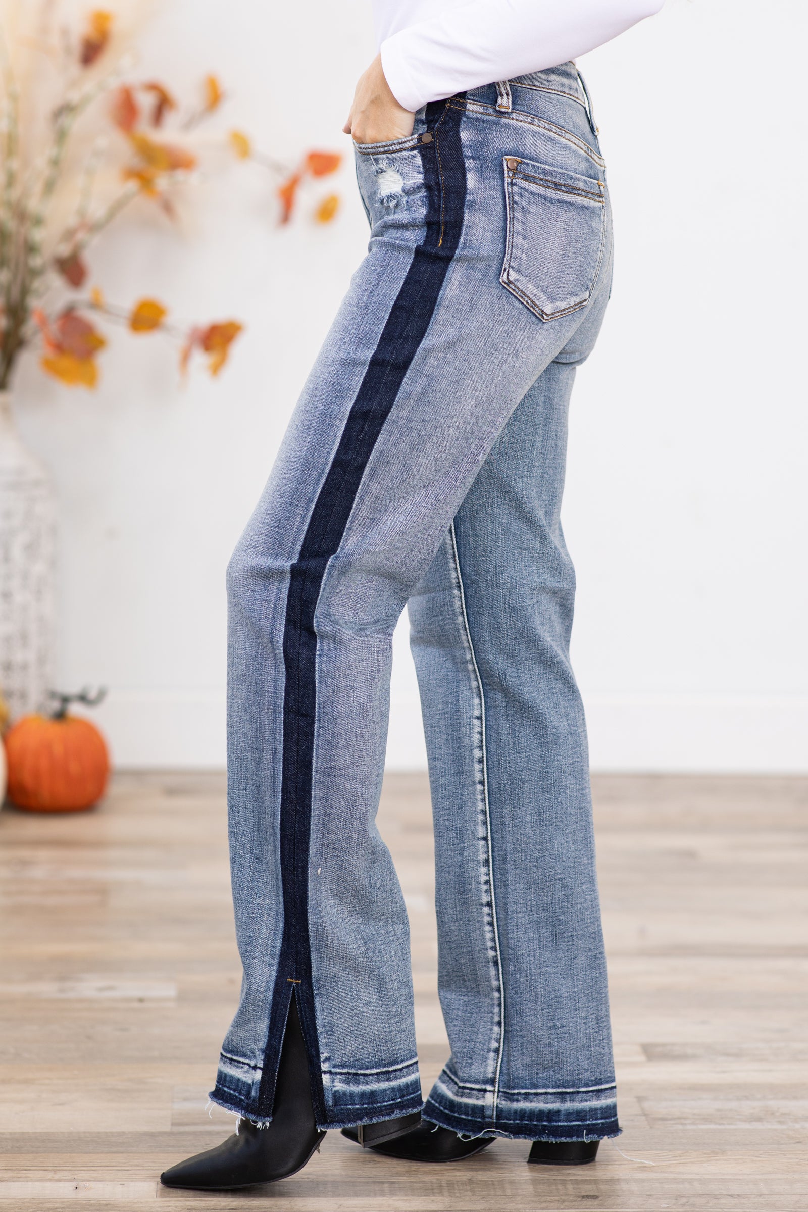 Judy Blue Contrast Side Seam Jeans