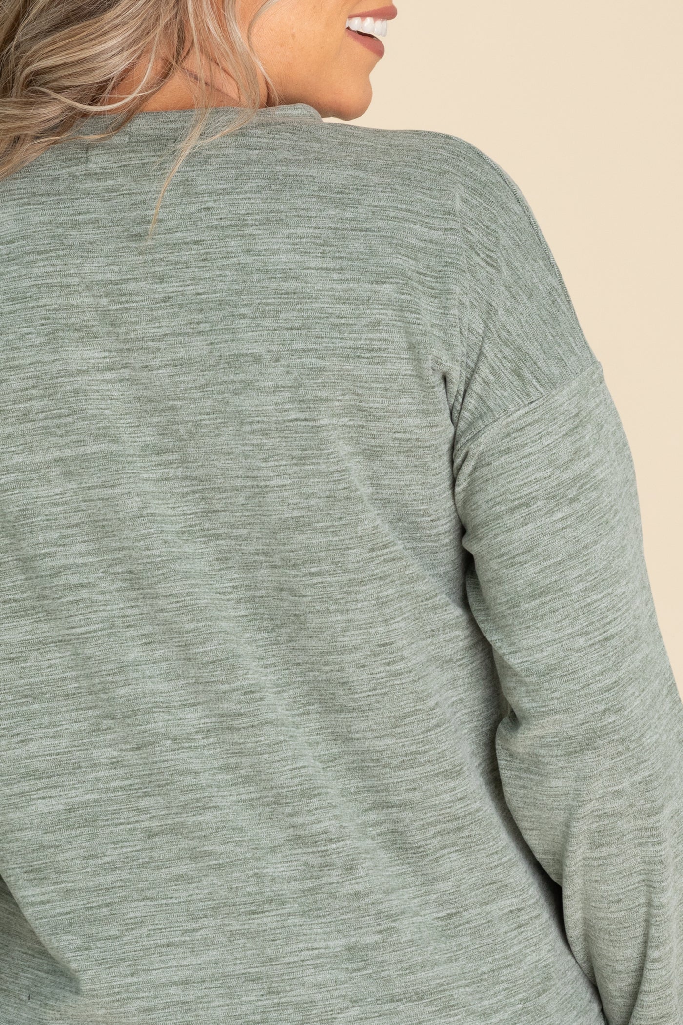 Space Dyed Micro Brushed Knit Tops