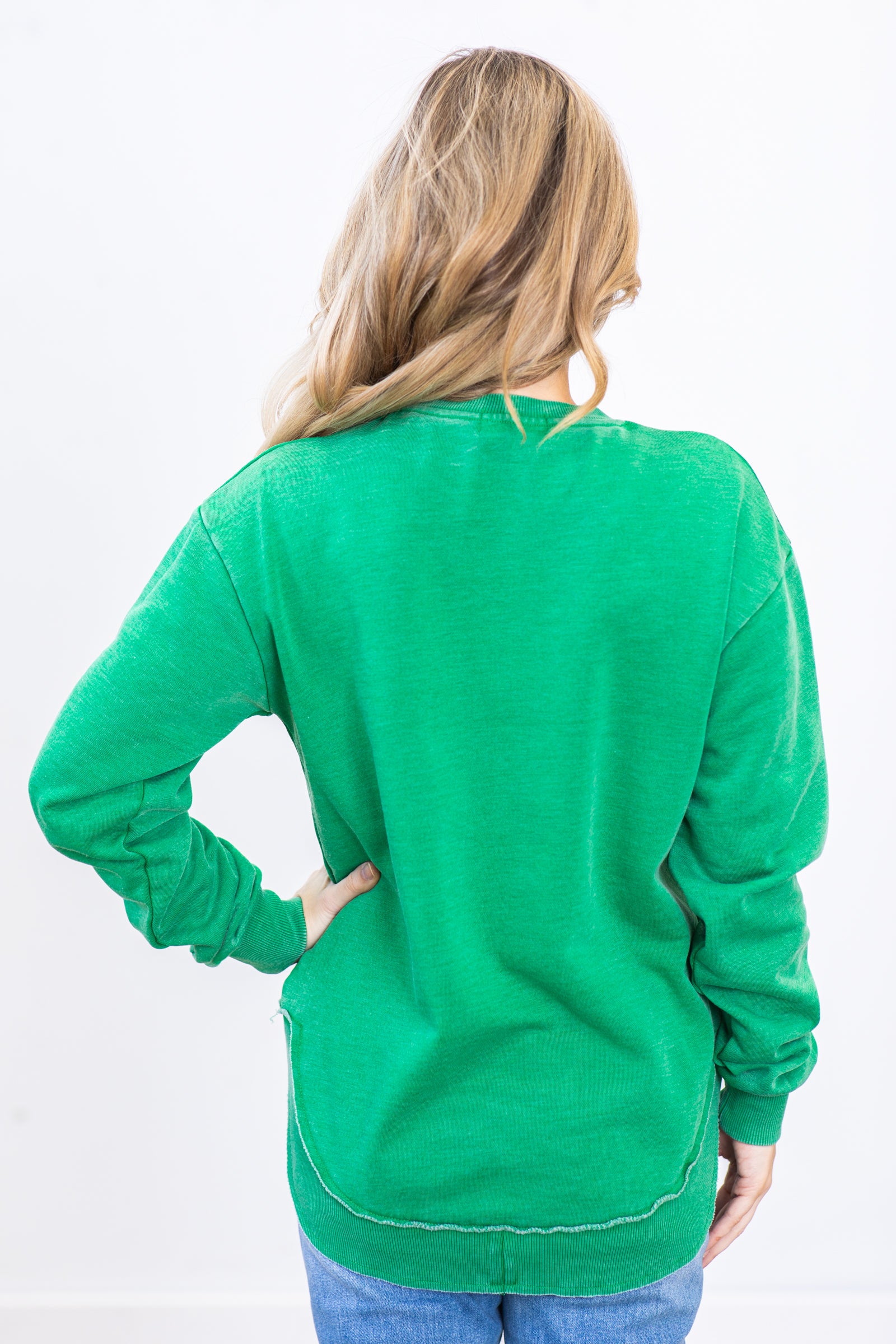 Jade Fleece Pigment Dyed Sweatshirt