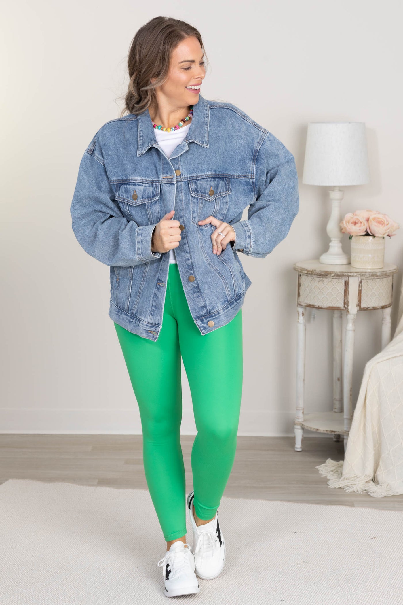 Medium Wash Classic Boyfriend Fit Denim Jacket