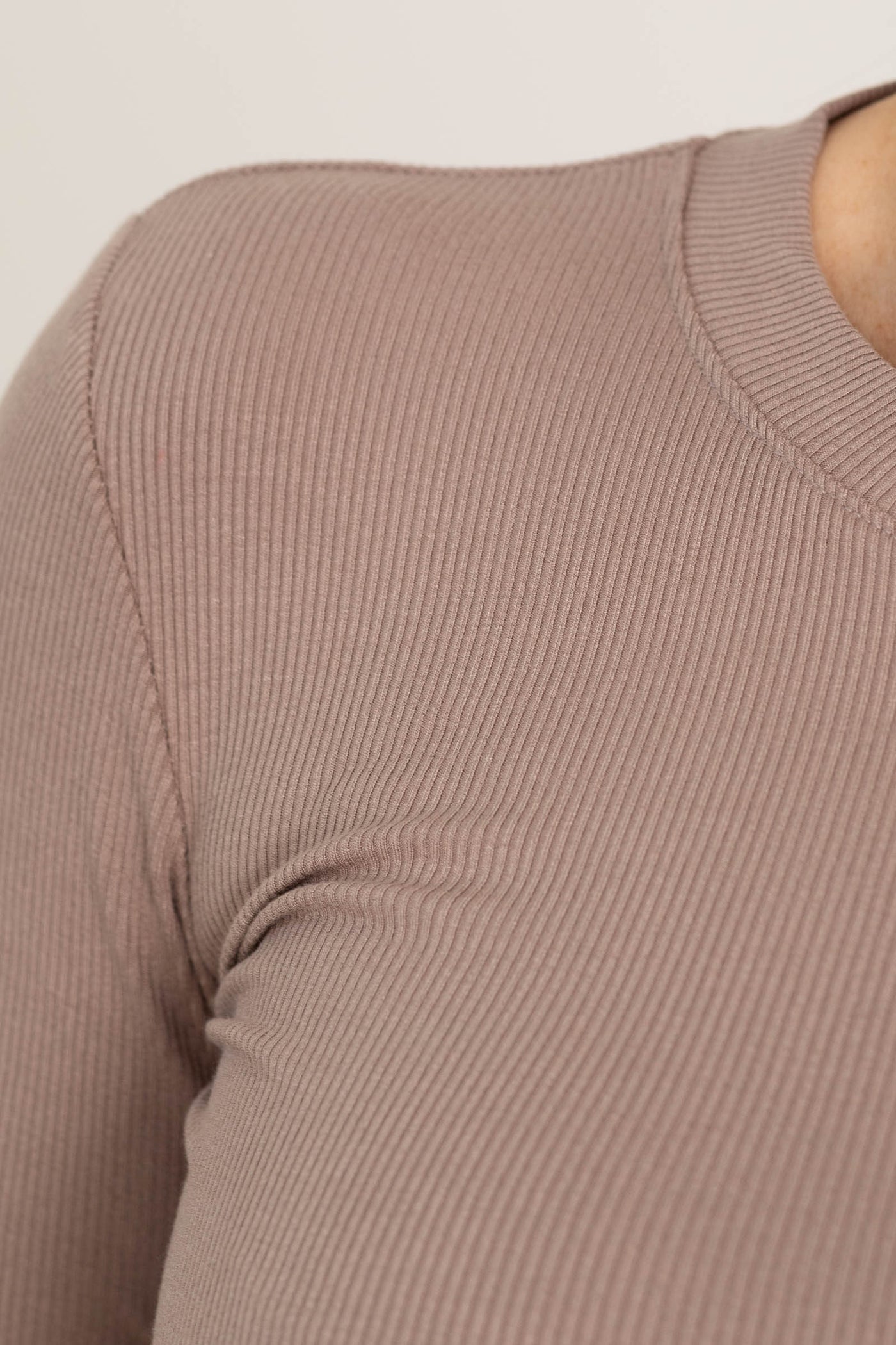 Micro-Ribbed Athleisure Knit Top