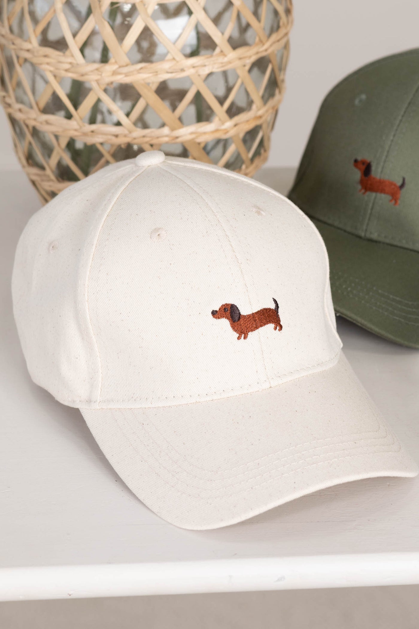 Winnie Dog Embroidered Classic Caps