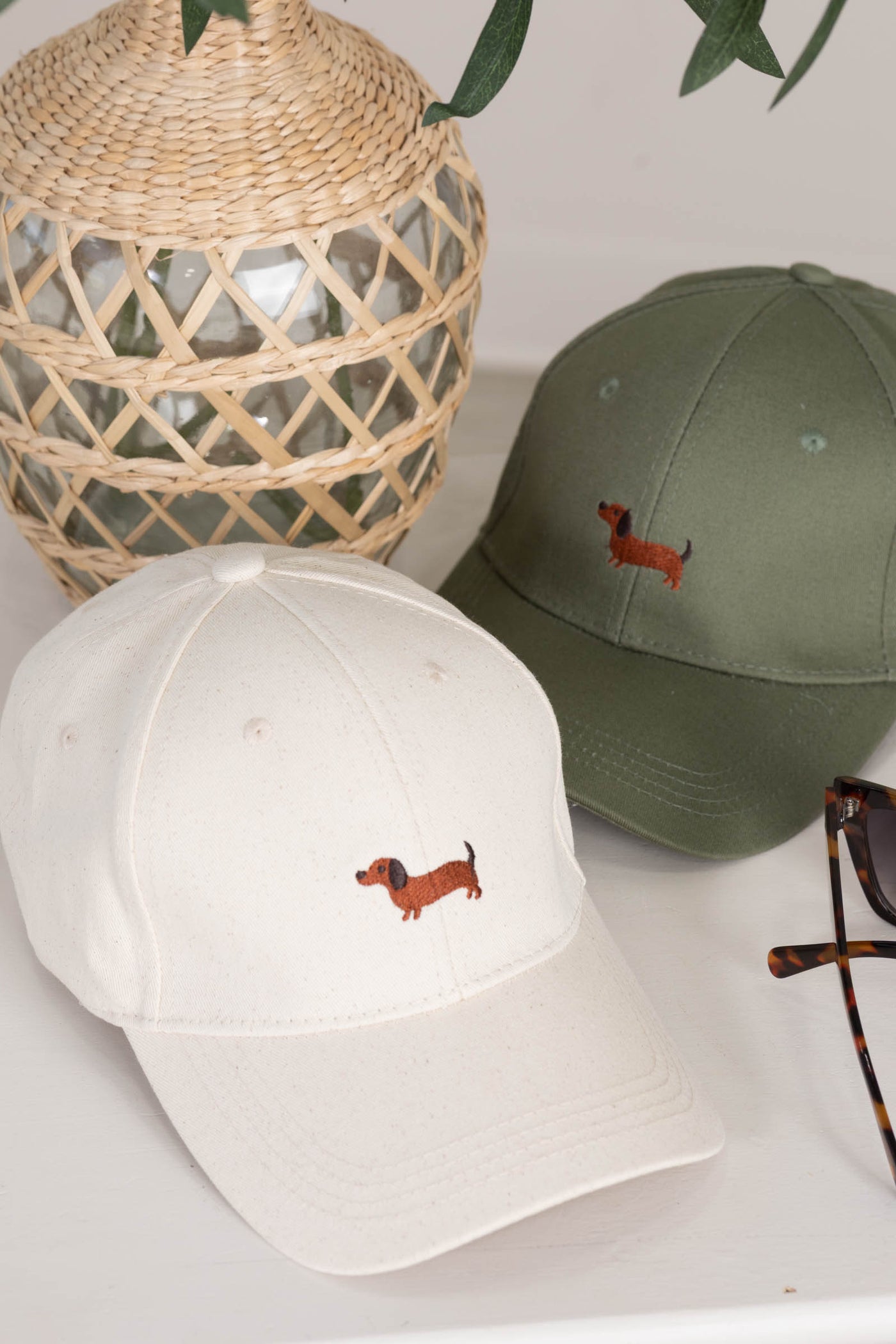 Winnie Dog Embroidered Classic Caps