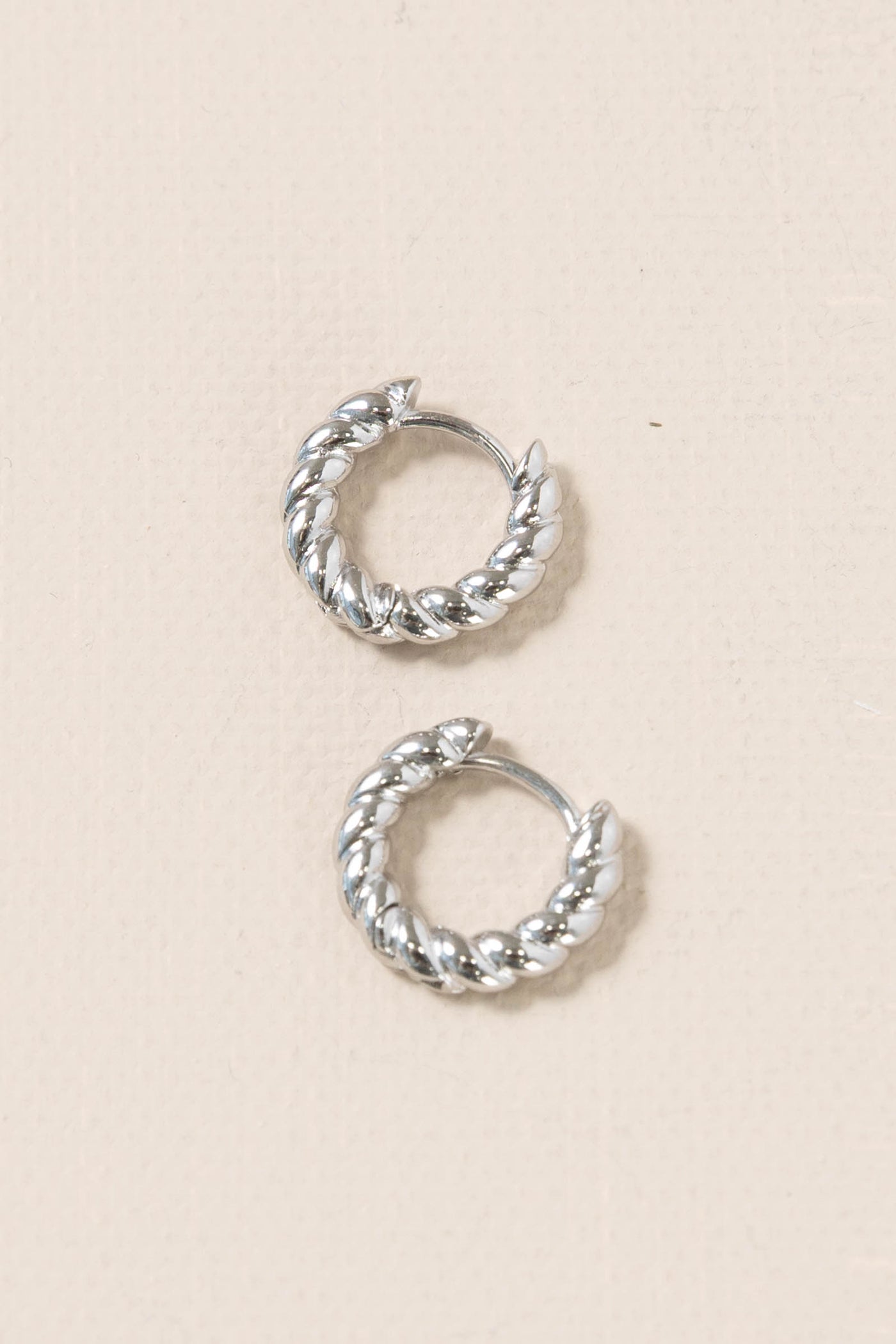 Twisted Huggie Earrings