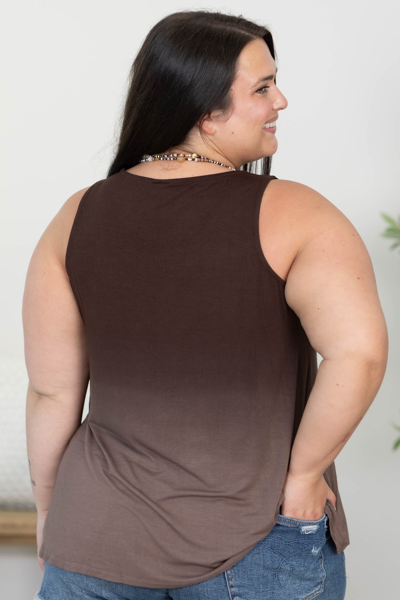 Brown American Cowboy Graphic Tank Top