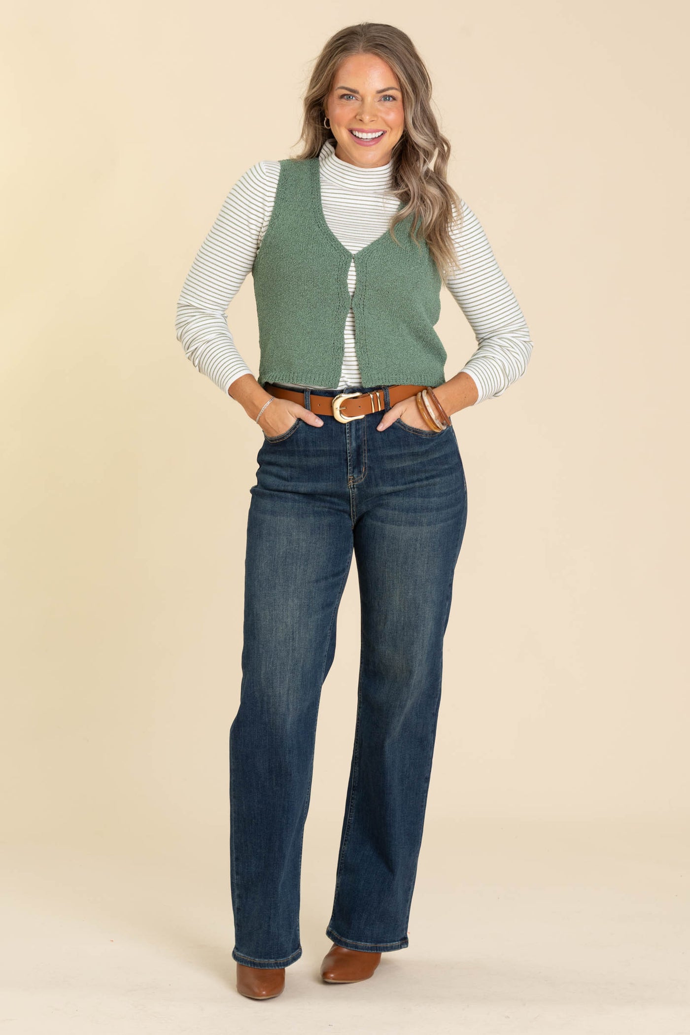 Hook And Eye Knit Sweater Vests