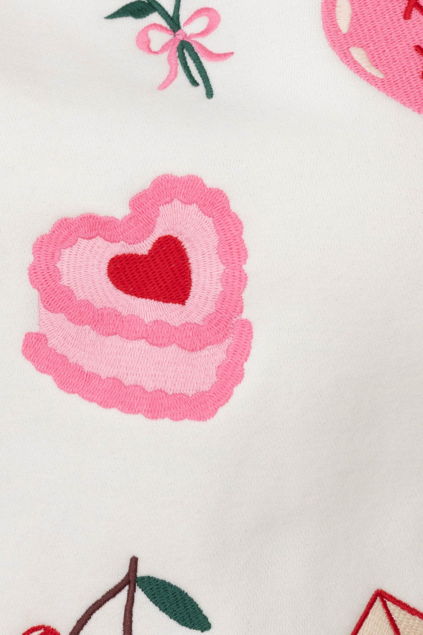 Cream Valentines Graphic Crewneck Sweatshirt