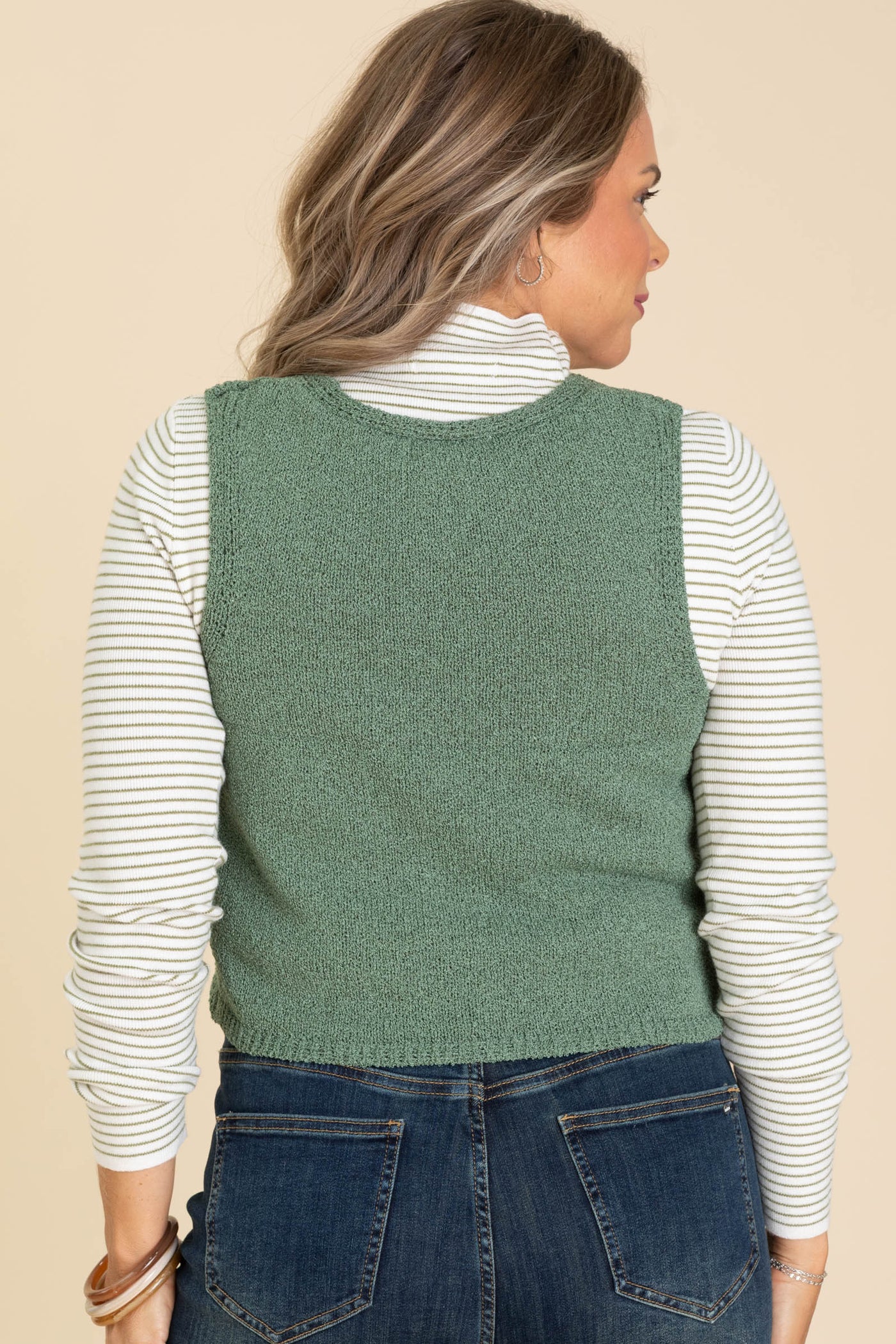 Hook And Eye Knit Sweater Vests