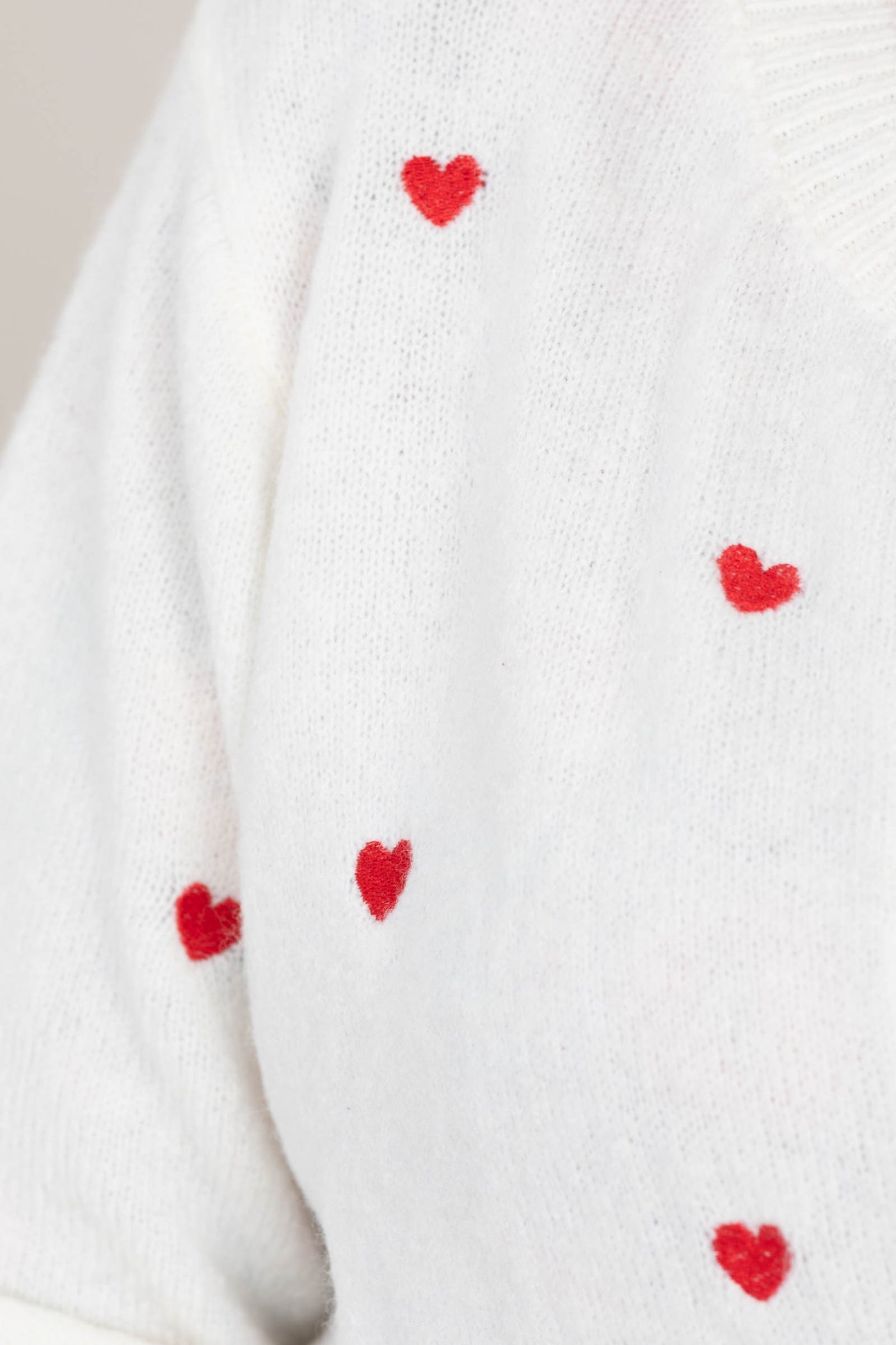 Heart Pattern Up Knit Cardigans