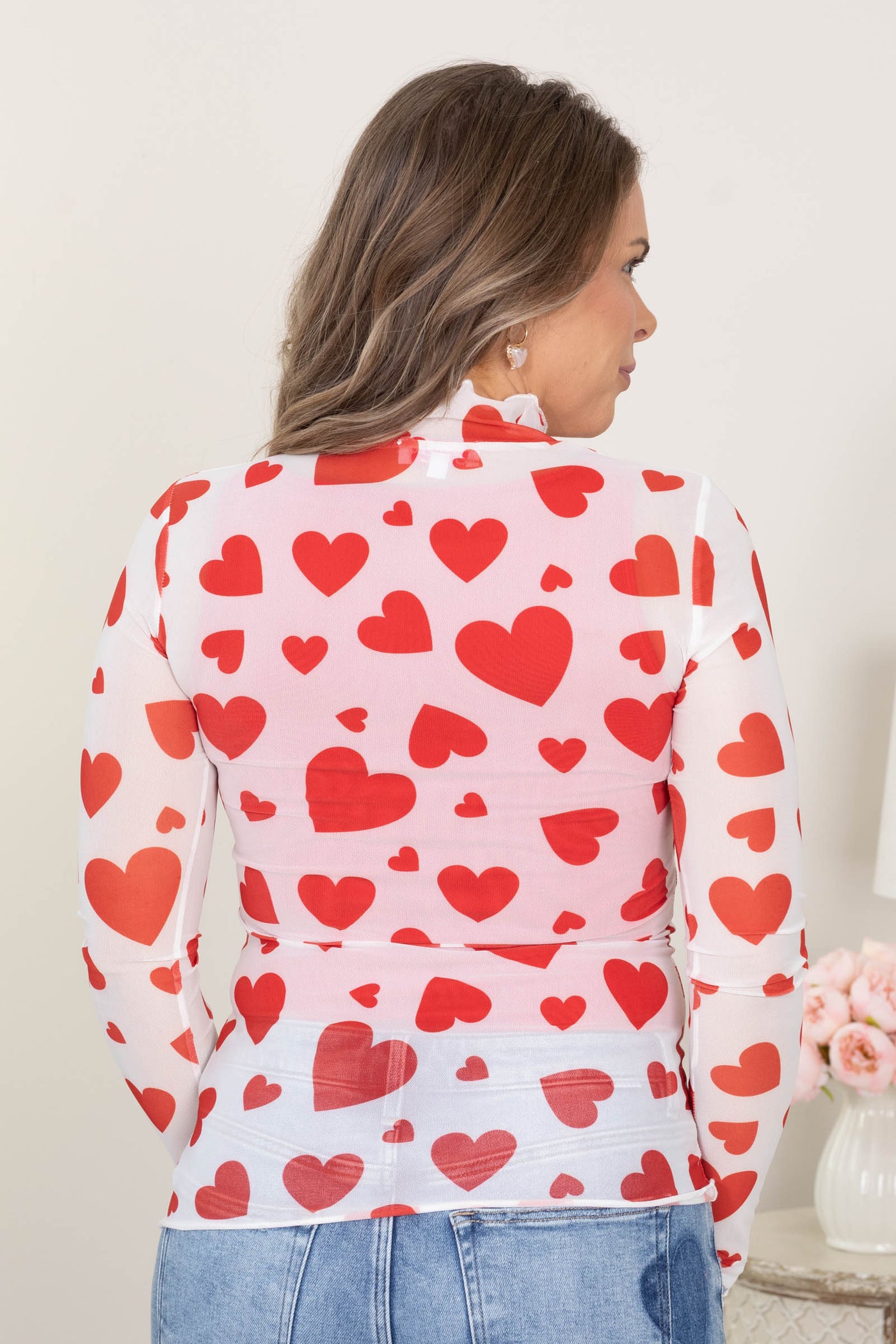 Keigan Mesh Tops Valentines Edition