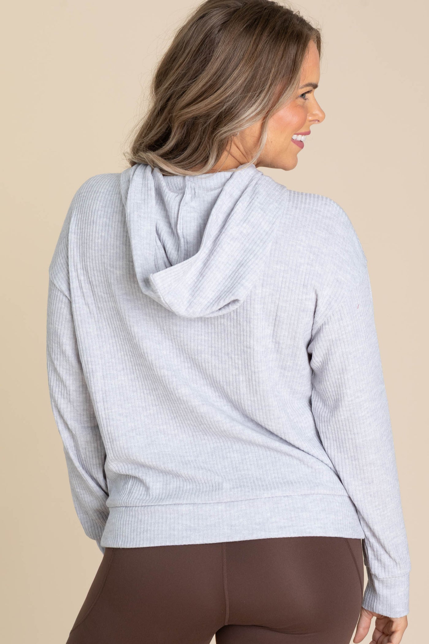 Ribbed Knit Hoodies