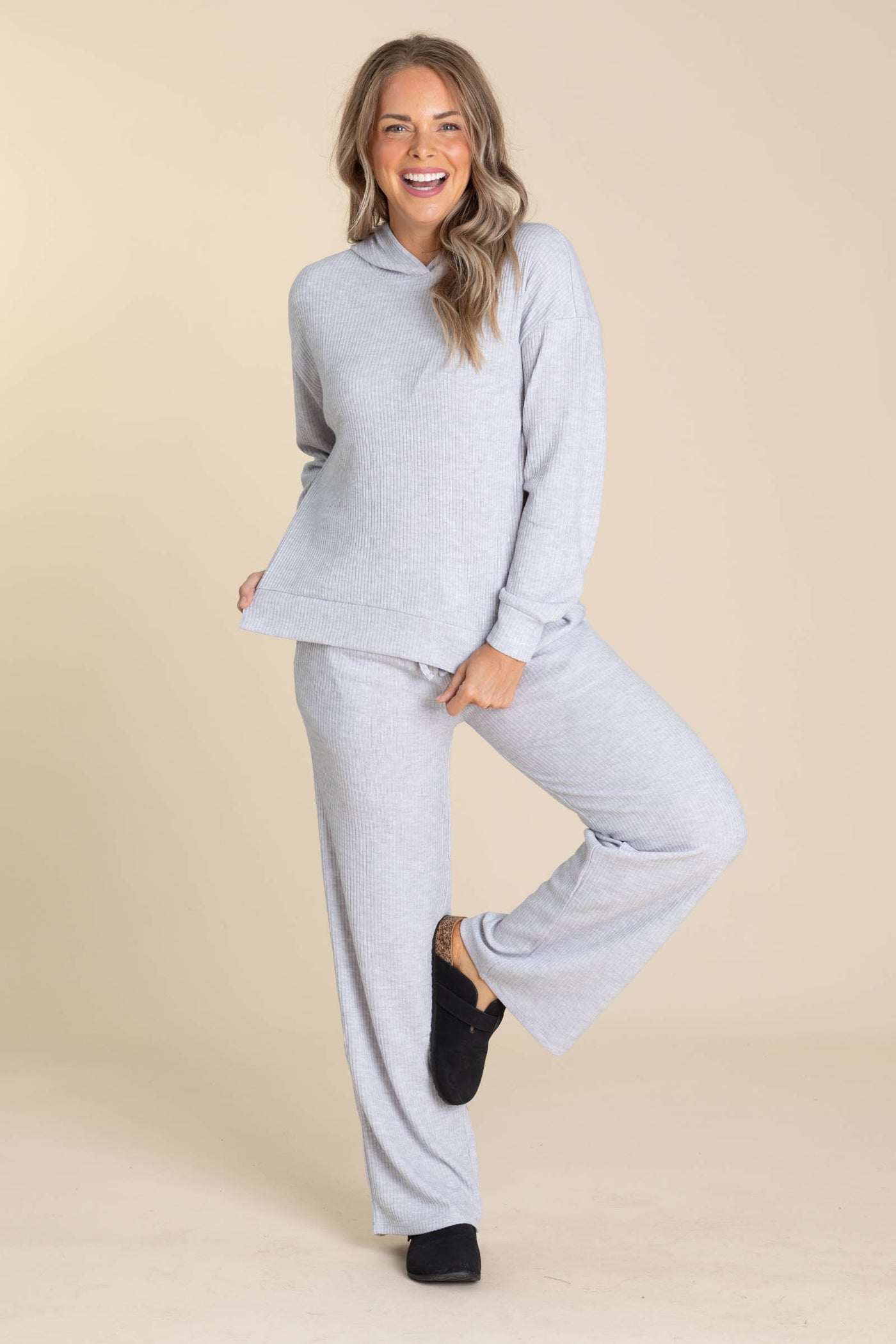 Ribbed Knit Hoodies