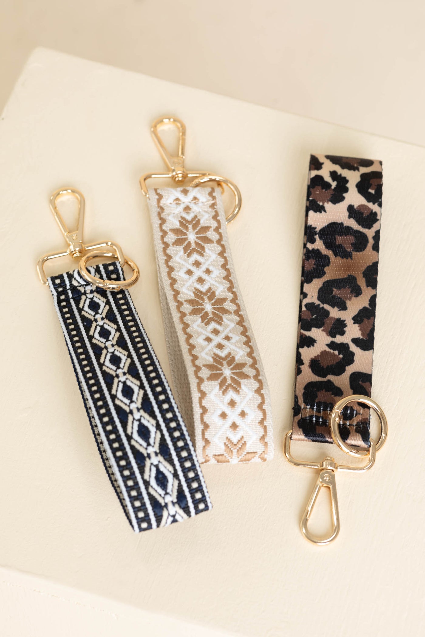 Jacquard Weave Wristlet Keychains