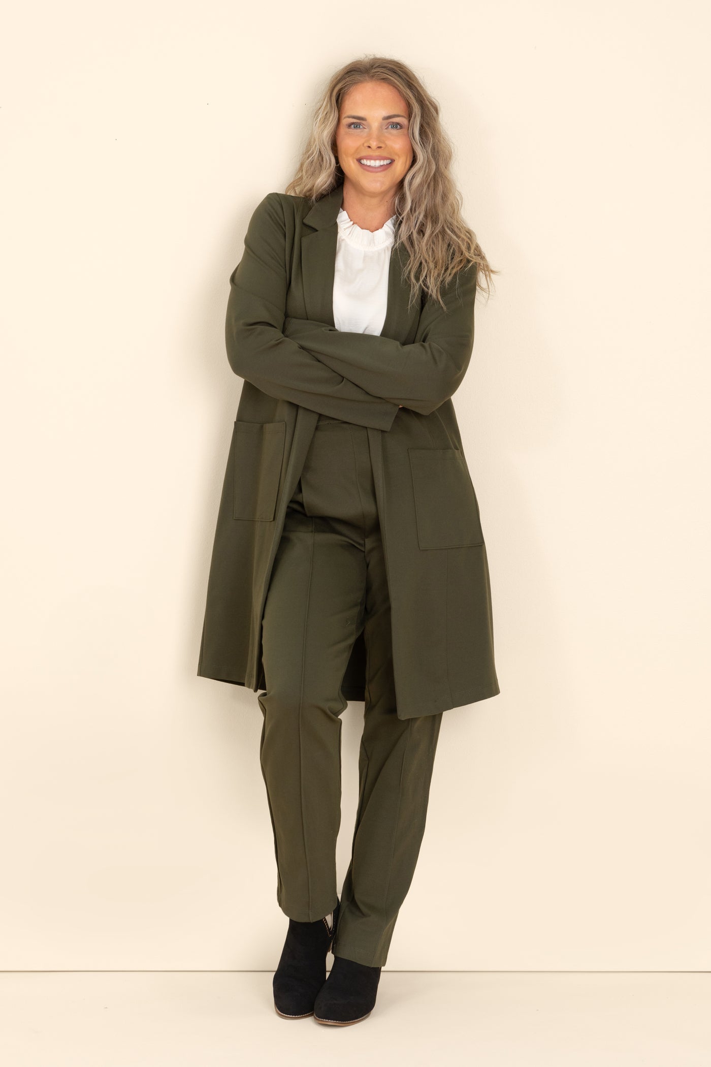 Lapel Front Pocket Cardigan Jacket