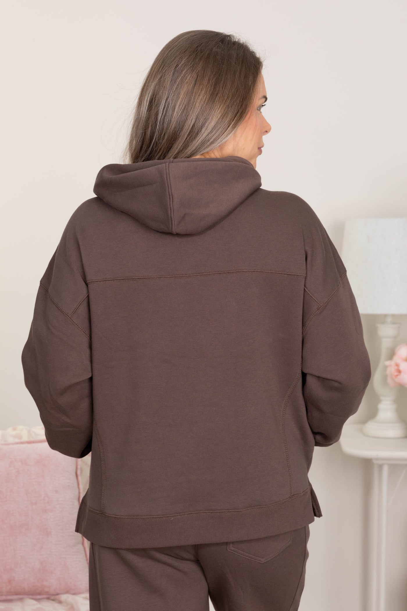 Risen Brown Oversized Hoodie Sweatshirt