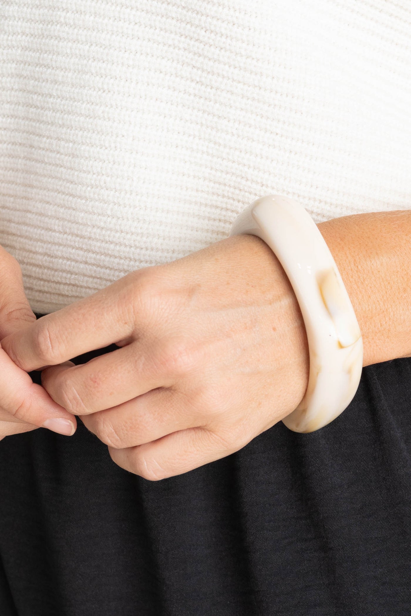 Marbled Acetate Square Bangle Bracelets